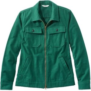 LL.Beans Signature Chamois Zip Shirt/Jacket: Women Medium
